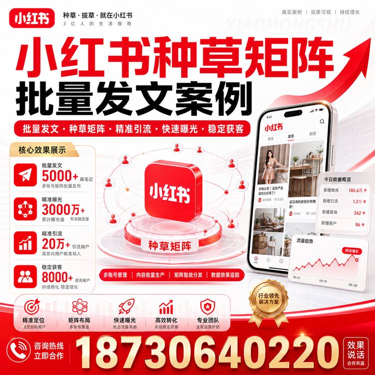 荆门小红书种草矩阵批量发文案例